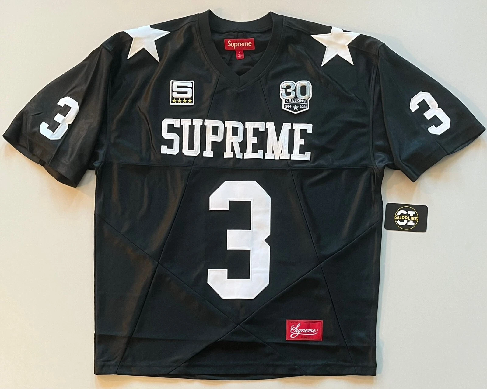 Maillot de football Supreme Star   Noir   Large