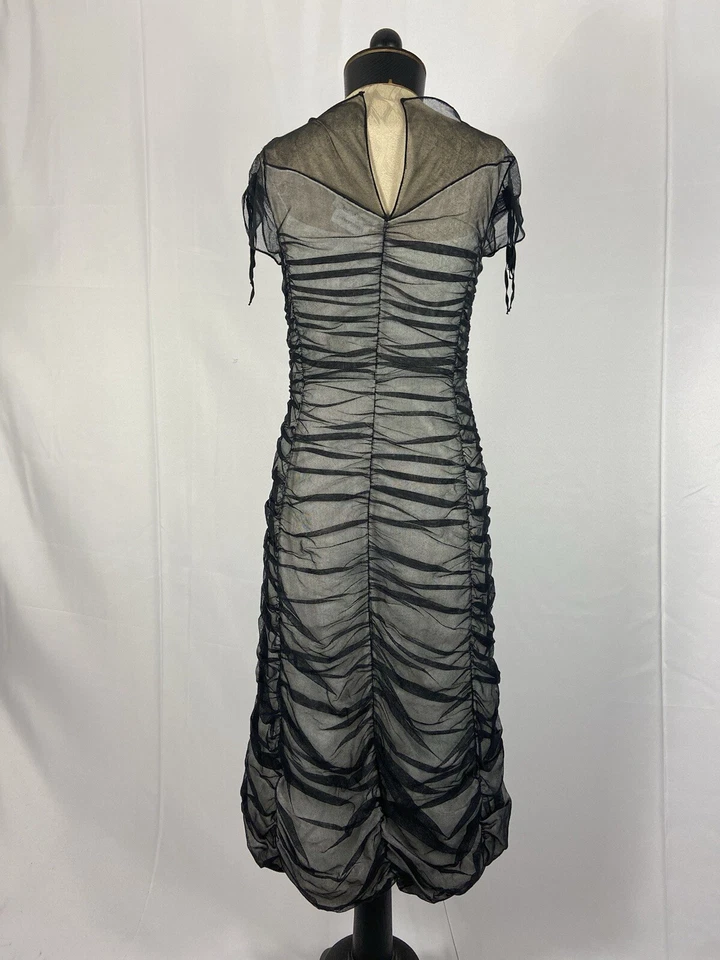 Maxi Vestido de Cóctel MARC JACOBS Talla 2 Negro Malla Alta Costura  Foto 2 de 4