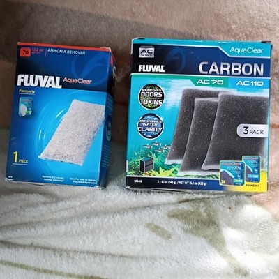 Fluval AquaClear AC70/AC110 Ammonia Remover + Carbon Filter Media 3-Pack