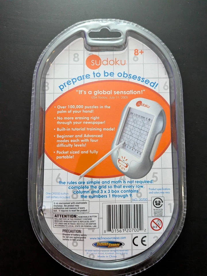 2006 Techno Source Sudoku Handheld Electronic Game 20700 Stylus NEW - Image 2 of 4