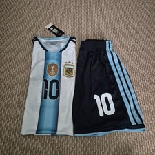 Lionel Messi Argentina Home Jersey #10 World Cup Final 2022 Whole Set - Size XL