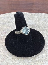 Anillo Silpada Plata Esterlina Lago Congelado Azul Aqua Filigrana Talla 6