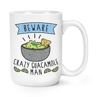 Beware VerrüCkte Guacamole Mann 426Ml Groß Becher Tasse Vatertag Freund Lustig