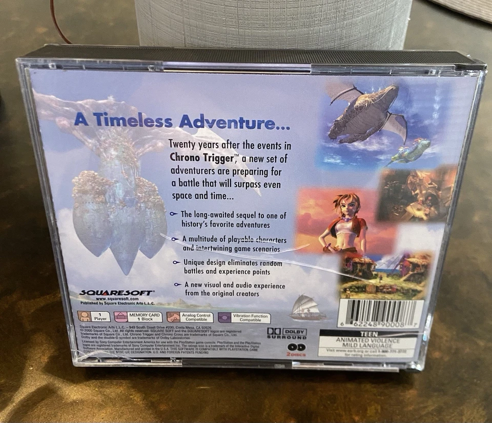 Chrono Cross (Sony PlayStation 1, 2001) CIB w/ Registration Card Tested - Image 2 of 4