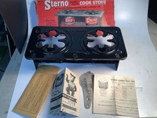 Vintage NOS Sterno Double Service Cook Stove No. 46  Camping Hunting Hiking