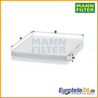 Filter, Innenraumluft MANN-FILTER CU2336 FüR Hyundai Tucson