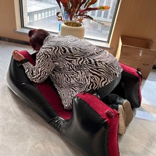 Sex Pillow Inflatable Sofa Open Leg Bondage Harness Belt Cuffs Restraint Set SM