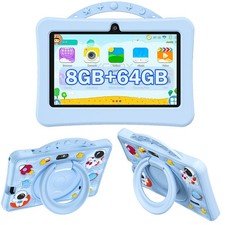 7" Tablet Portable Kids Gift Parental Controls Kids Mode Bluetooth WiFi 8GB+64GB