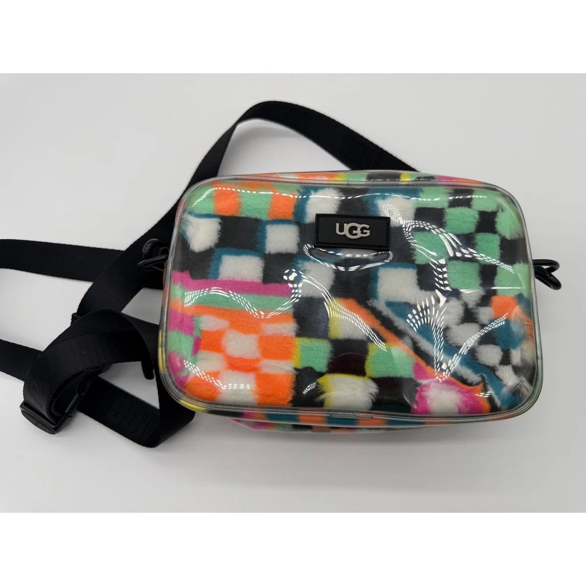 ★新品未使用 UGG アグ ショルダーバック ネオンイエロー ゼブラ柄 UGG Australia Exterior Bags and Handbags for Women Multicolor for
