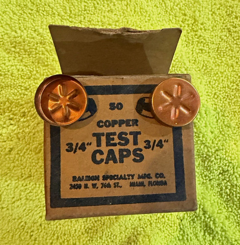 Dixon 2841X 3/4 in Copper Sweat End Cap Fitting, Dimple Stop