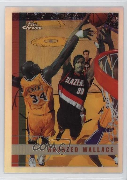 1997-98 Topps Chrome Refractor Rasheed Wallace #120 9l1