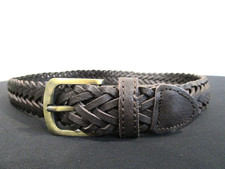 The Children  s Place Brown Genuine Leather Braided Belt Boys Sz 4-7