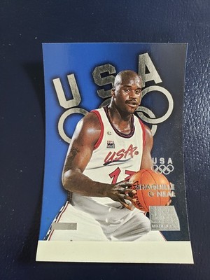 Shaquille O'Neal Orlando Magic Team USA 1996 Skybox USA Silver with White Border