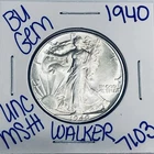 1940 BU UNCIRCULATED LIBERTY WALKING SILVER HALF DOLLAR AUTHENTIC U.S. MINT 7103
