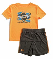 New Adorable UNDER ARMOUR Boys Athletic 2 Pc T-shirt  Shorts Set Size 2 T NWT