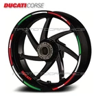 Ducati Corse wheel decals 12 rim stickers laminated set 848 899 1098 1198 1199