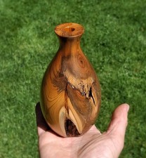 ¡Florero de tejo del Pacífico recuperado! Hermosa pieza! ~Carpintería Palomar~ (899)