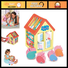 Peppa Pig Activity House - Kids Sensory Shape Sorting Color Matching Center -