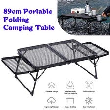 89cm Camping Table Iron Mesh Folding Table Aluminum alloy Outdoor Dining Table