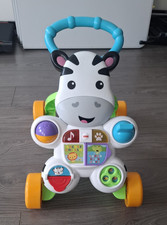 Fisher-Price Zebra Walker First Steps Baby Walker with Sound/Music & Lights