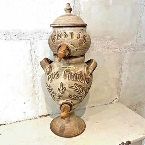 ✅Old Pastis Fountain Carafe Ceramic Dosing Pitcher Object Collections