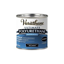 Water-Based Crystal Clear Polyurethane for Interior Wood Protection - Half Pint