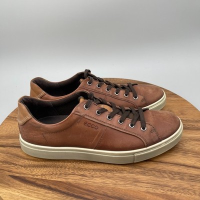 Ecco Soft 7 Street Shoes Mens Size 9 Brown Leather Casual Walking Sneakers