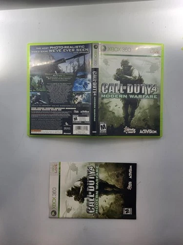 Call of Duty 4 Modern Warfare Case and Manual Only Xbox 360