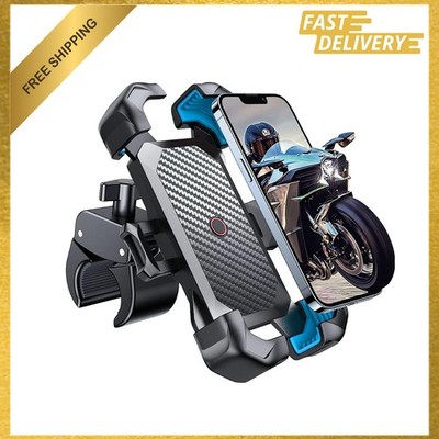Motorcycle Phone Mount, Auto Lock, 100mph Anti-Shake, Handlebar Phone Holder for