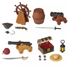 Kaiyodo Capsule Q Museum Skull Man Plus Pirates 4-Set Mini Figures