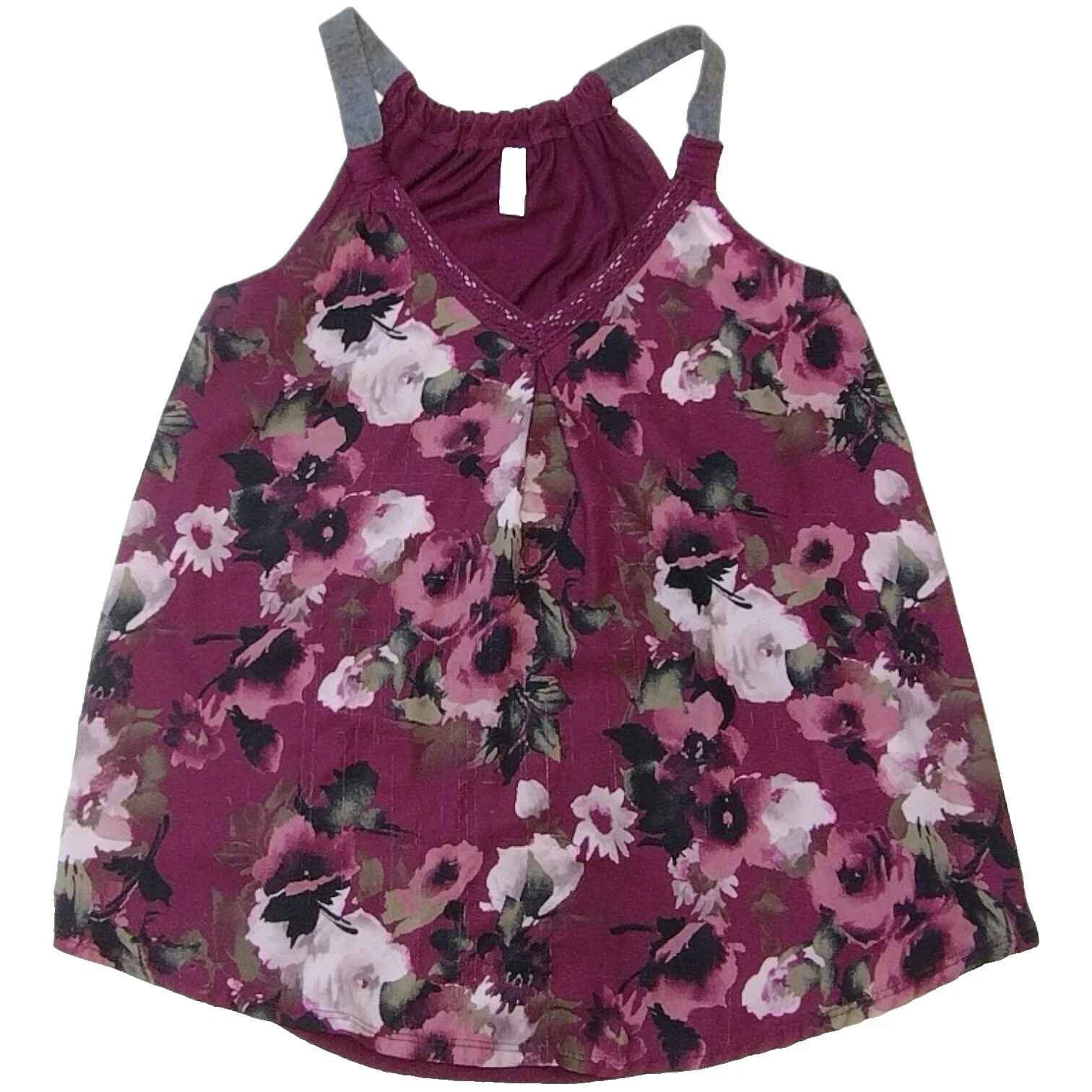 Xhilaration Casual floral camisetas sin mangas para mujeres