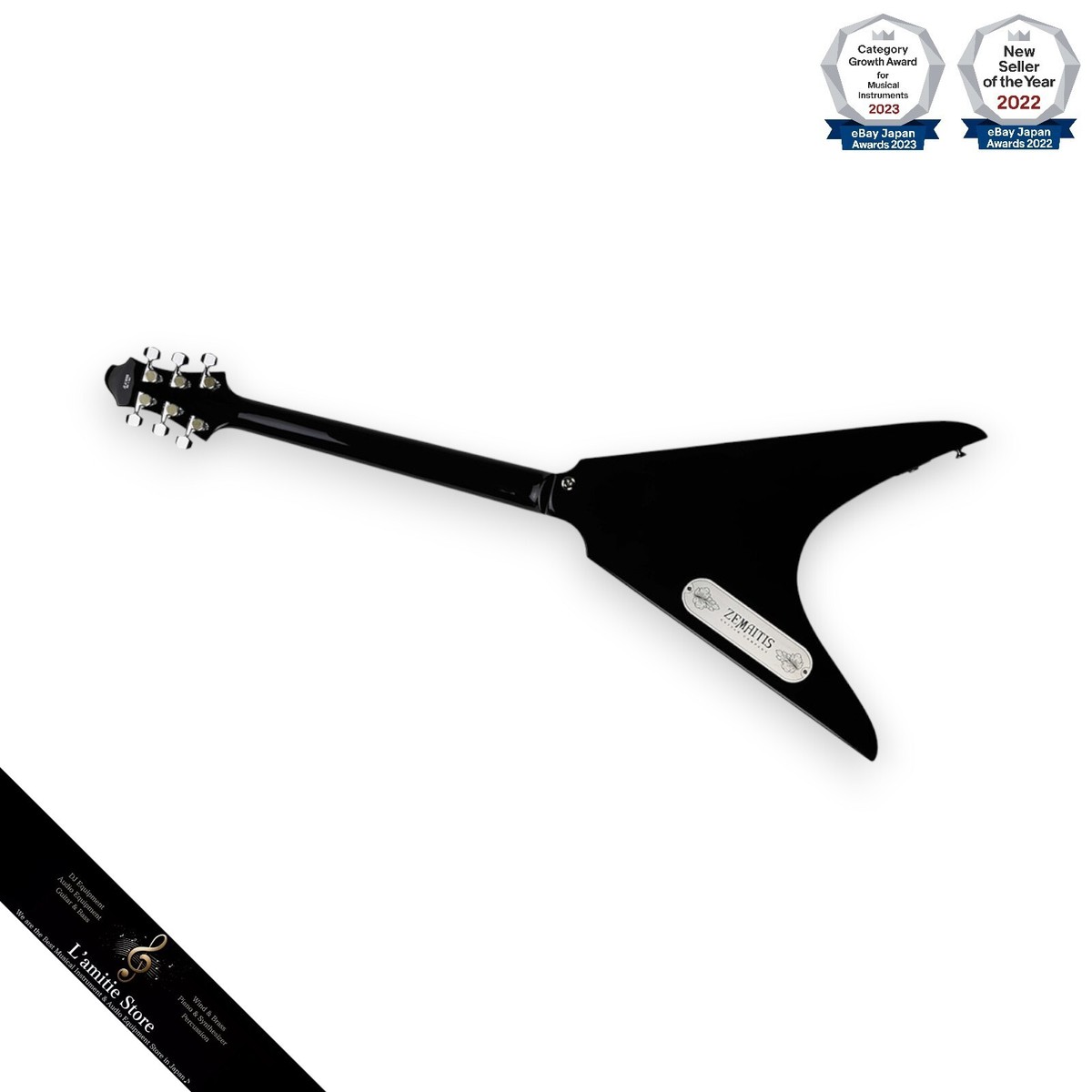 Zemaitis MFGV22 BK Gloss Black Electric Guitar 6 String Japan MFGV
