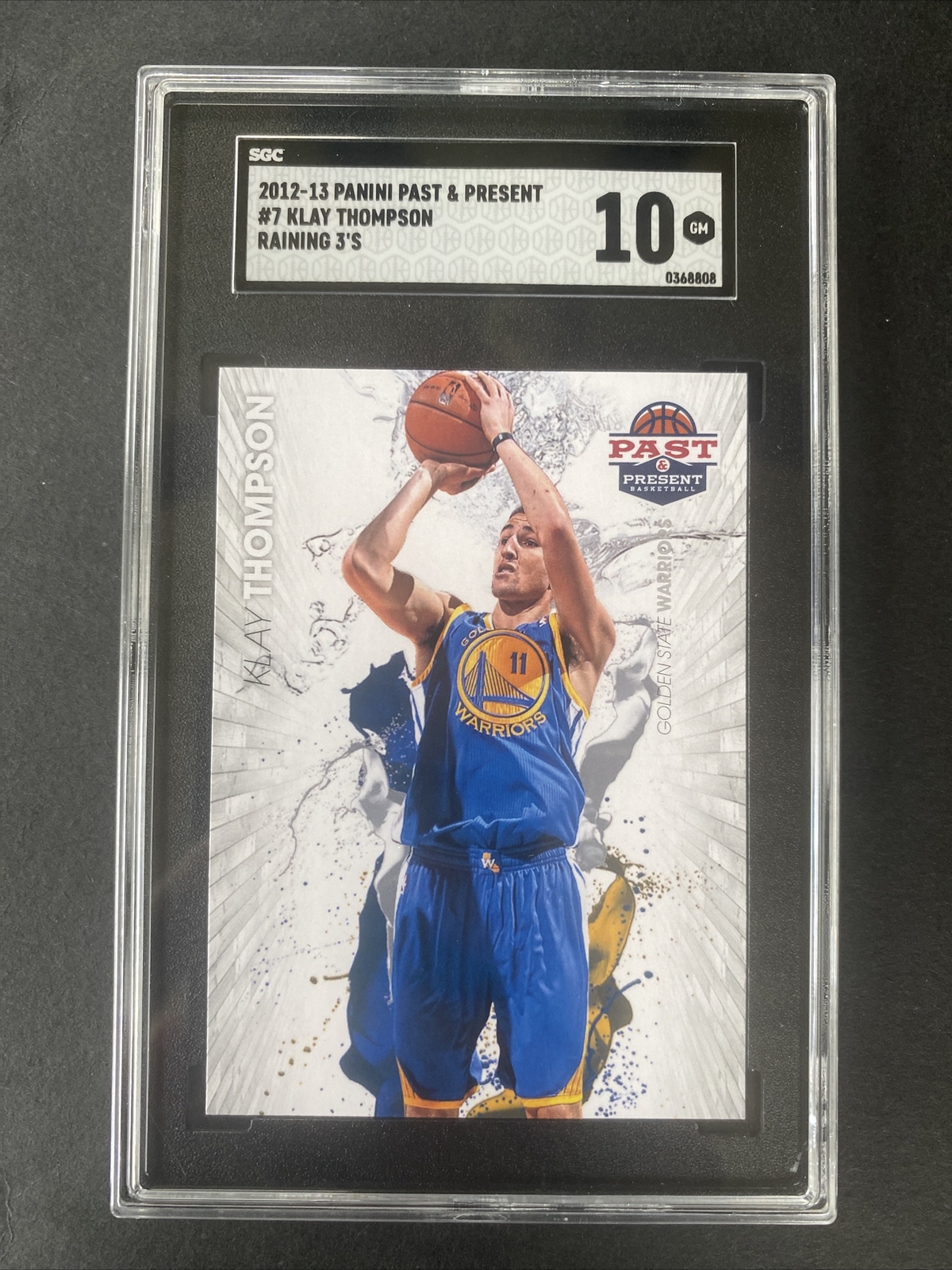 2012-13 Panini Past Present #7 Klay Thompson Raining 3's Rookie SGC 10 GEM MINT