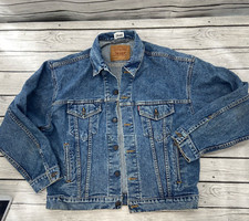 Vtg Levis Denim Blue Jean Jacket 90s Trucker USA Made 70507-4890 Rancher