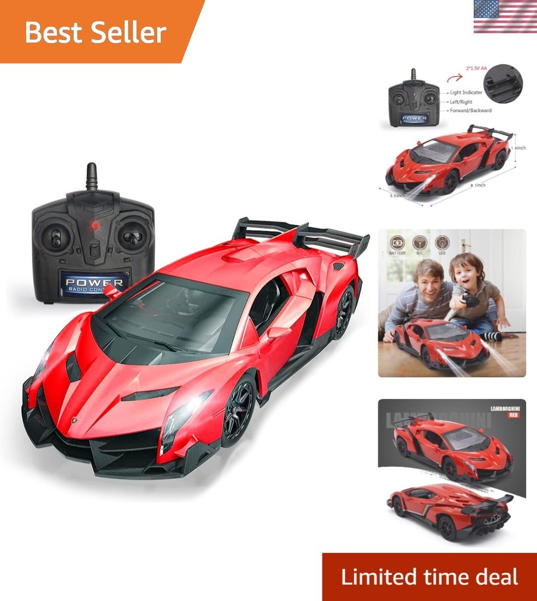Red Lamborghini Veneno Remote Control Car - Enjoy Racing