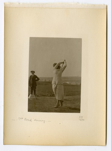 Original Palladiotype photo "Mrs Bond" Golf Bude Cornwall 1921 #5078