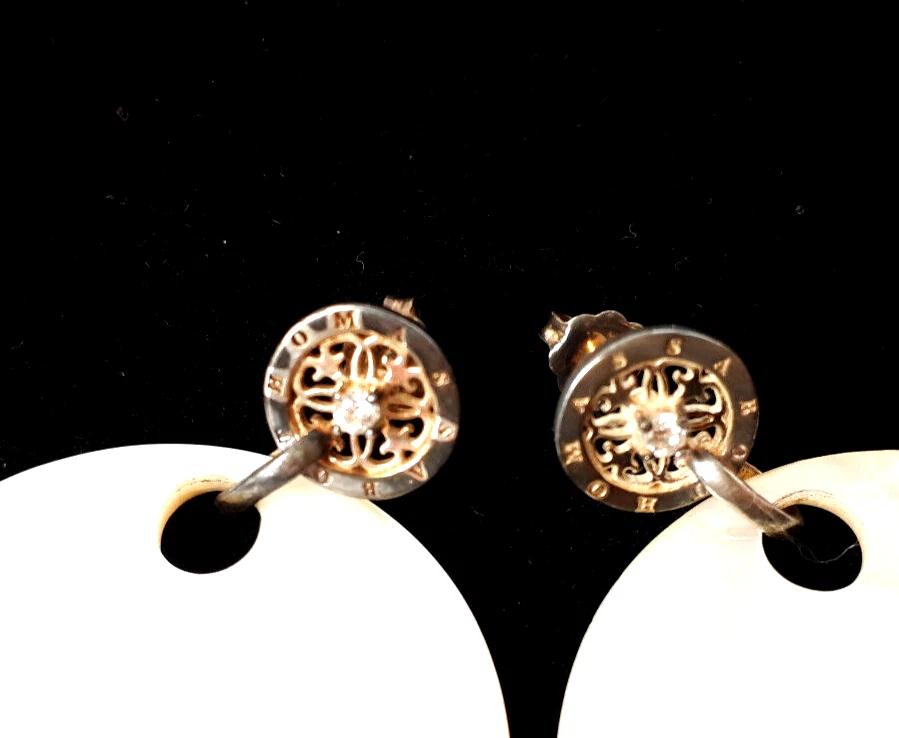 Thomas Sabo Ohrringe Perlmuttscheibe Ø 35mm mit Schmuckschatuelle 