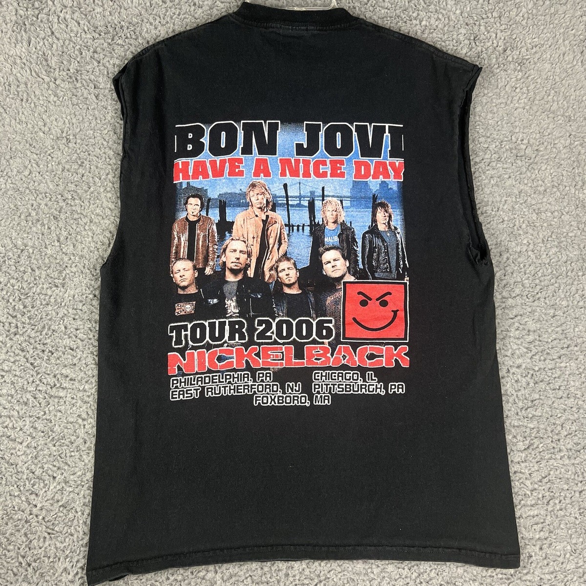 Bon Jovi Nickelback 2006 Tour Tシャツ [XL] Vintage Bon Jovi Have A Nice Day Nickelback 2006 Tour Large T