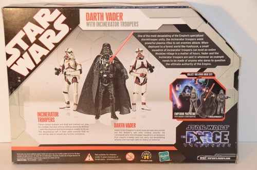 Star Wars TAC The Force Unleashed Darth Vader and Incinerator Troopers, Sealed - Bild 2 von 5