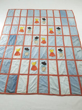 Vintage Feed Sack Beautiful Applique Work Quilt 207x172cm