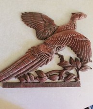 VTG Ringneck Pheasant Metal Red Wall Plaque  Perfect For Man Cave, Hunting Cabin