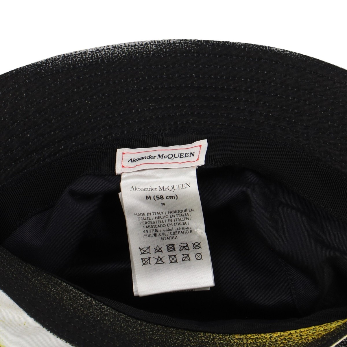 Alexander McQueen White Silhouette Logo Bucket Hat | M (58cm