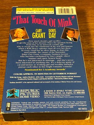 That Touch Of Mink VHS Cary Grant Signature Collection Used Doris