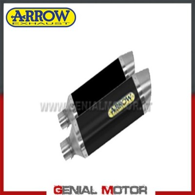 Auspuff Arrow Thunder Aluminium Schwarz Kawasaki Z 1000 2014 > 2016