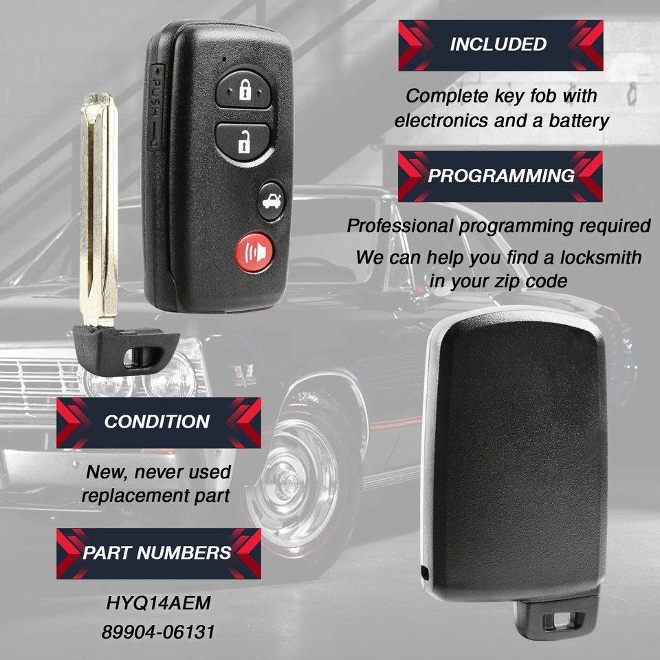Key Fob Remote for 2009 2010 2011 2012 2013 2014 Toyota Avalon Camry HYQ14AEM - Image 4 of 4