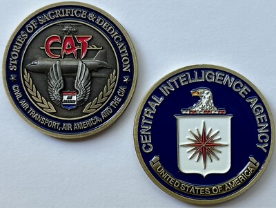 Air America Challenge Coin, Vietnam War, Laos, Cambodia, Aviation  CC-0101-CIA