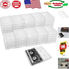 Organize with Style: 50 Pack Crystal Clear Cassette Tape Cases for Collectors
