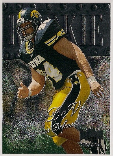 1999 JARED DEVRIES METAL UNIVERSE #238 ROOKIE RC IOWA HAWKEYES DETROIT LIONS