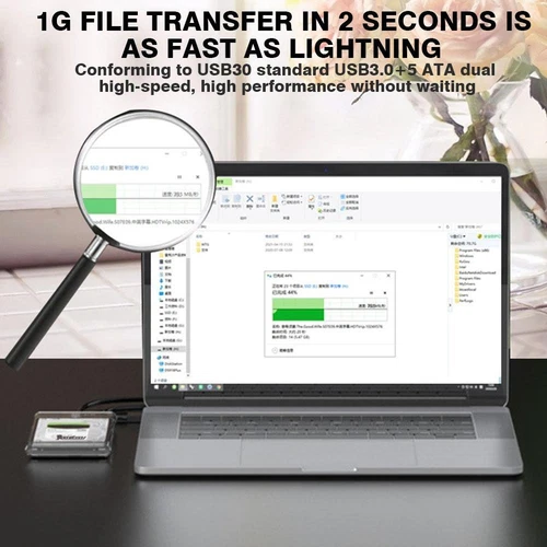 Clear 2.5"SATA USB3.0 Festplatte Disk Box HDD Gehäuse Laptop Externes E3J4