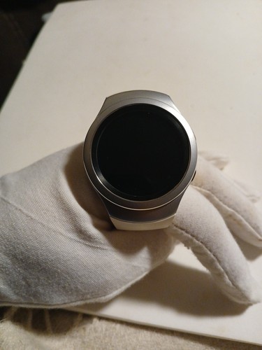 Samsung Galaxy Gear S2 Stainless Steel Silver Case / White SM-R720 Pre-owned - Picture 9 of 10